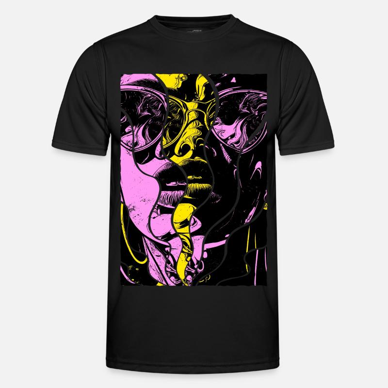 Frau Sonnenbrille Kunst Mode Modern Trend Bunt Männer Funktions-T-Shirt