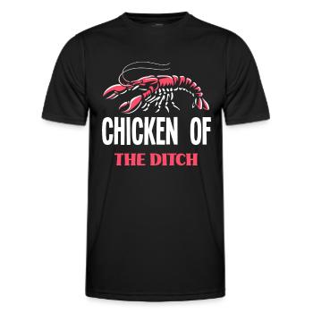 Écrevisses, Poulet, Fruits de mer - T-shirt sport Homme - noir - Devant - AI Model Male 178 dark (178cm)