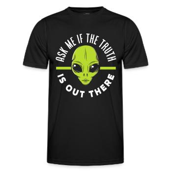 Truth Alien Aliens Aliens - Men's Functional T-Shirt - black - Front - AI Model Male 178 dark (178cm)