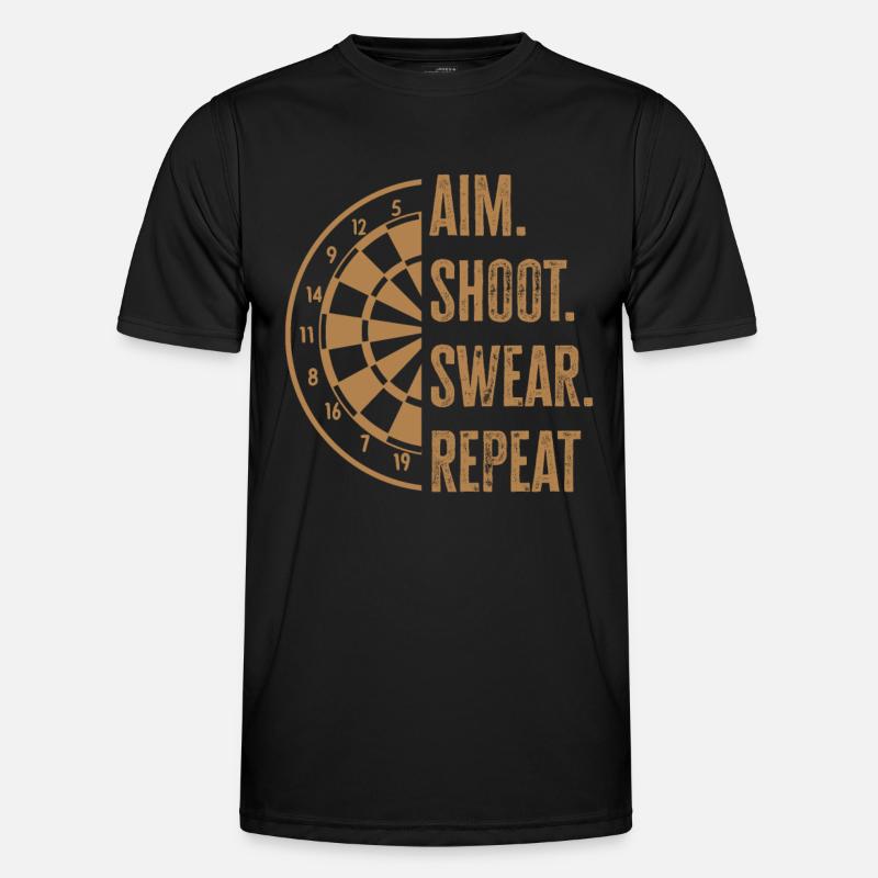 Darts, Aiming, Throwing, Cursing Men's Functional T-Shirt