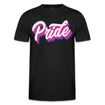 Proud Bisexual Gender Bisexuality - Men's Functional T-Shirt - black - Front - AI Model Male 178 dark (178cm)