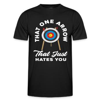 Bow Archery Archer - Men's Functional T-Shirt - black - Front - AI Model Male 178 dark (178cm)