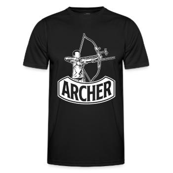 Bow Archer - Men's Functional T-Shirt - black - Front - AI Model Male 178 dark (178cm)