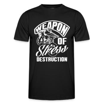 Réduction du stress VTT VTT - T-shirt sport Homme - noir - Devant - AI Model Male 178 dark (178cm)