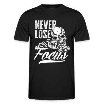Camera Photographer Photographer - Men's Functional T-Shirt - black - Front - AI Model Male 178 dark (178cm)
