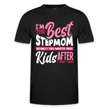 Meilleure belle-mère - T-shirt sport Homme - noir - Devant - AI Model Male 178 dark (178cm)