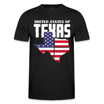 Proud Texan Texas - Men's Functional T-Shirt - black - Front - AI Model Male 178 dark (178cm)