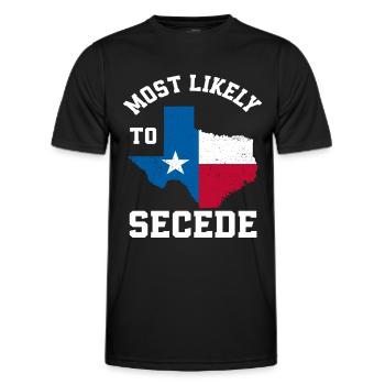 Le Texas s’est séparé - T-shirt sport Homme - noir - Devant - AI Model Male 178 dark (178cm)