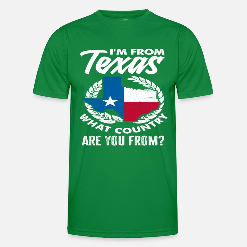 Texas Herkunft Texaner Männer Funktions-T-Shirt