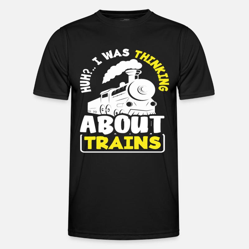 Train Trains Hobby Train Spotter Train Driver - Men's Functional T-Shirt - black