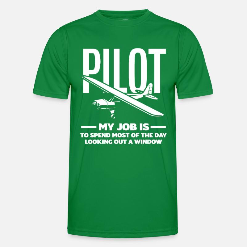 Pilot Berufspilot Geschenk Flugschule Männer Funktions-T-Shirt