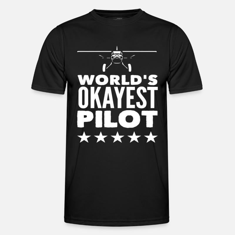 Weltbester Pilot - Männer Funktions-T-Shirt - Schwarz