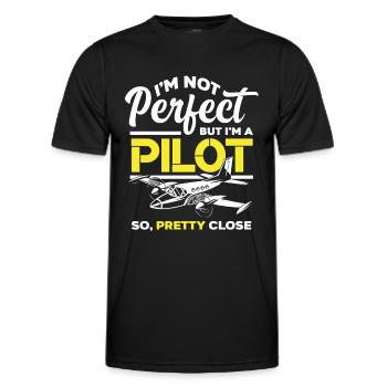 Pilots Saying - Men's Functional T-Shirt - black - Front - AI Model Male 178 dark (178cm)