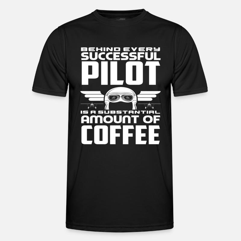 Pilot Coffee Pilots - Men's Functional T-Shirt - black