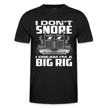 Truck driver snoring - Men's Functional T-Shirt - black - Front - AI Model Male 178 dark (178cm)