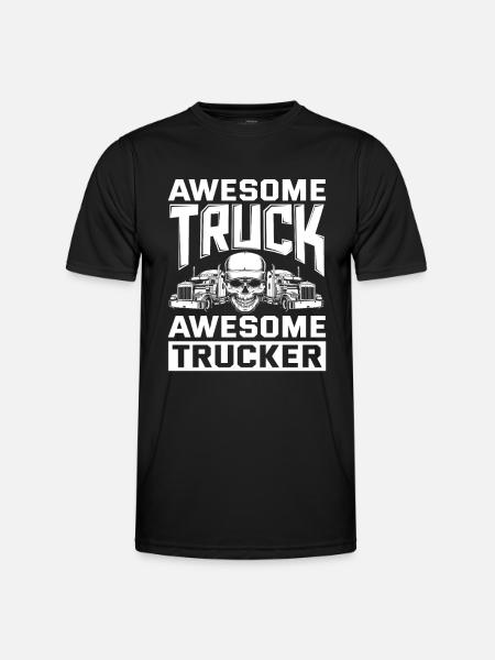 Truck Driver Truck Gift Idea - Men's Functional T-Shirt - black