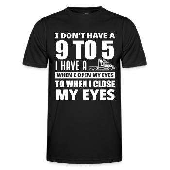 Truck Driver Job Profession Gift Idea - Men's Functional T-Shirt - black - Front - AI Model Male 178 dark (178cm)