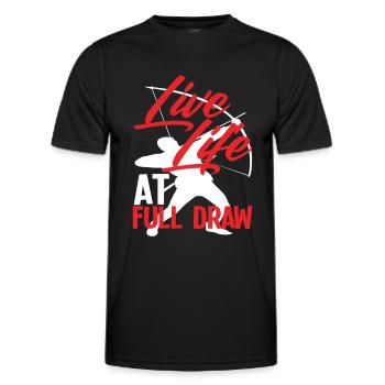 Pun Bow Archery - Men's Functional T-Shirt - black - Front - AI Model Male 178 dark (178cm)