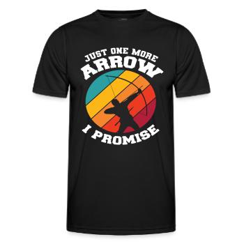 Arrow Bow Retro Archery - Men's Functional T-Shirt - black - Front - AI Model Male 178 dark (178cm)