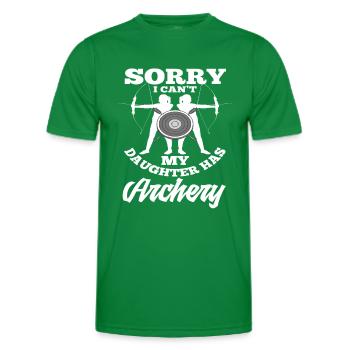 Arc Fille Tir à l’arc Père fier - T-shirt sport Homme - vert - Devant - AI Model Male 178 dark (178cm)