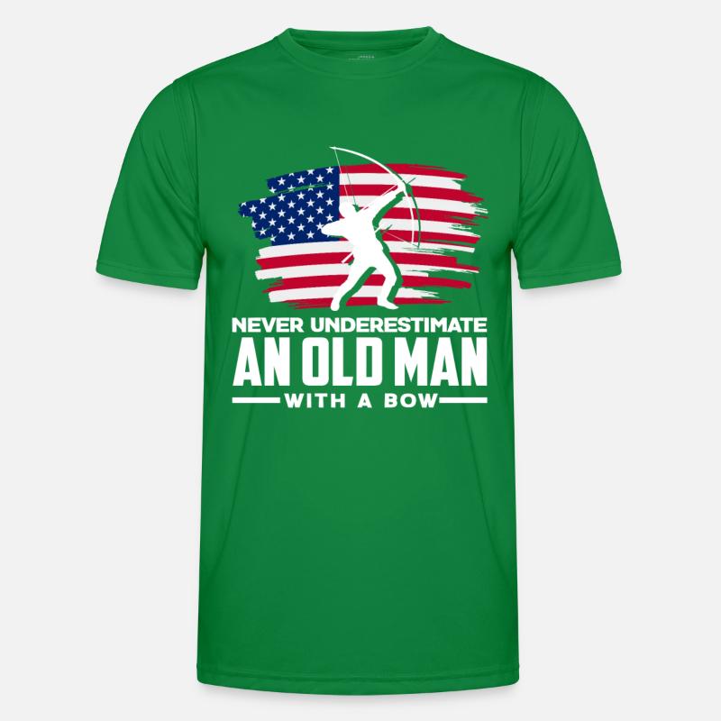 Old man with a bow archery Men's Functional T-Shirt