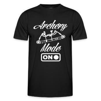 Bow Mode Archery - Men's Functional T-Shirt - black - Front - AI Model Male 178 dark (178cm)
