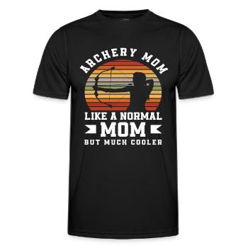 Bow Mom Mom Archery - Men's Functional T-Shirt - black - Front - AI Model Male 178 dark (178cm)