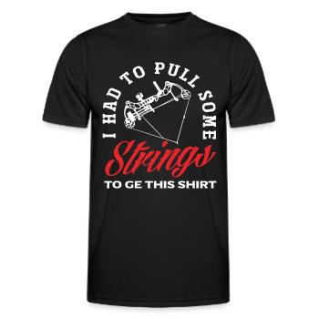 Bow Pun Archery - Men's Functional T-Shirt - black - Front - AI Model Male 178 dark (178cm)