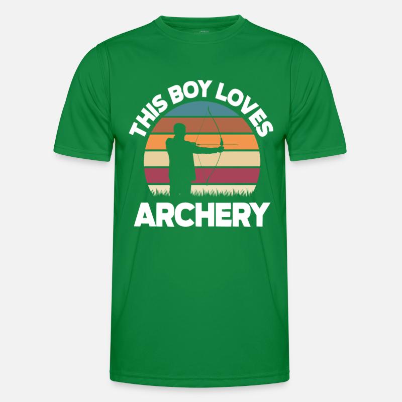 Bogen Junge Kind Bogenschießen Männer Funktions-T-Shirt