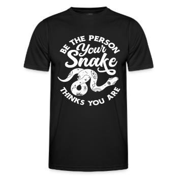 Schlange Schlangen - Männer Funktions-T-Shirt - Schwarz - Vorne - AI Model Male 178 dark (178cm)