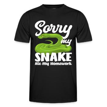 Snake Homework - Men's Functional T-Shirt - black - Front - AI Model Male 178 dark (178cm)