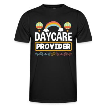 Crèche Regenbogen - T-shirt sport Homme - noir - Devant - AI Model Male 178 dark (178cm)