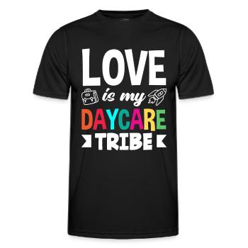 L’amour est ma tribu maternelle - T-shirt sport Homme - noir - Devant - AI Model Male 178 dark (178cm)