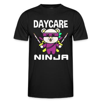 Kita Ninja Bear - Men's Functional T-Shirt - black - Front - AI Model Male 178 dark (178cm)