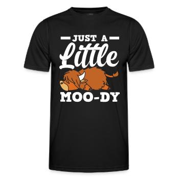 Nur Ein Wenig Launischer Highland Kuh - Männer Funktions-T-Shirt - Schwarz - Vorne - AI Model Male 178 dark (178cm)