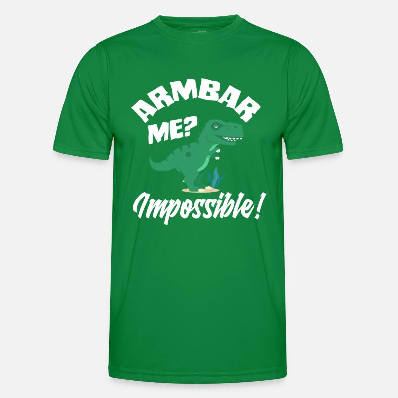 Armbar Me Impossible Dinosaur BJJ Fun Männer Funktions-T-Shirt