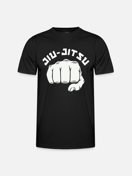 Cool Jiu-Jitsu Fist Graphics - Men's Functional T-Shirt - black