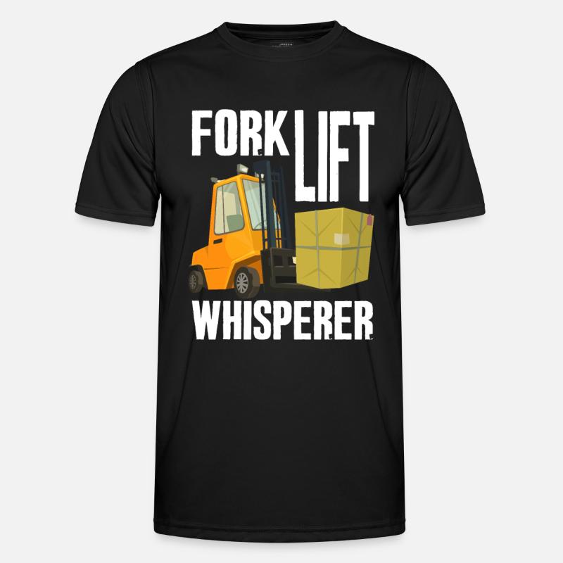 Gabelstapler Flüsterer - Männer Funktions-T-Shirt - Schwarz