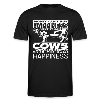 Glück Kann Man Nicht Kaufen Aber Kühe Sind - Männer Funktions-T-Shirt - Schwarz - Vorne - AI Model Male 178 dark (178cm)