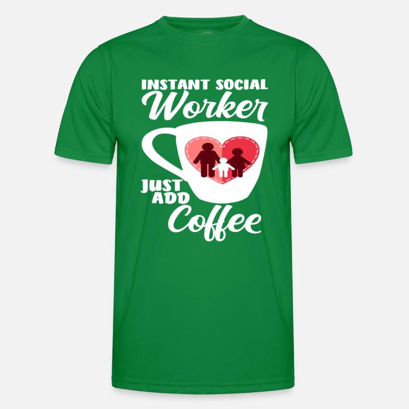 Instant Sozialarbeiter Einfach Kaffee Männer Funktions-T-Shirt