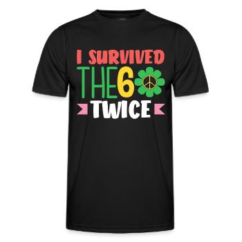 Ich Überlebte Die 60er Zweimal - Männer Funktions-T-Shirt - Schwarz - Vorne - AI Model Male 178 dark (178cm)
