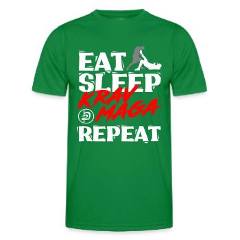 Krav Maga - Männer Funktions-T-Shirt - Kelly Green - Vorne - AI Model Male 178 dark (178cm)