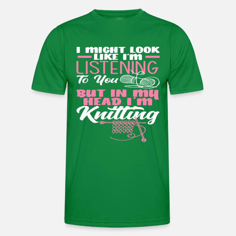 Thoughts while knitting Men's Functional T-Shirt