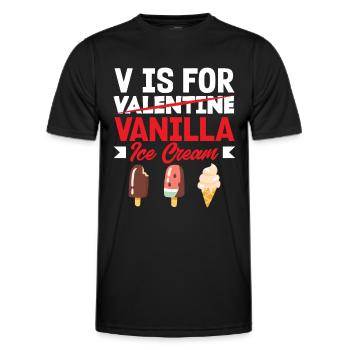 Vanille Eis Liebhaber Eiscreme - Männer Funktions-T-Shirt - Schwarz - Vorne - AI Model Male 178 dark (178cm)