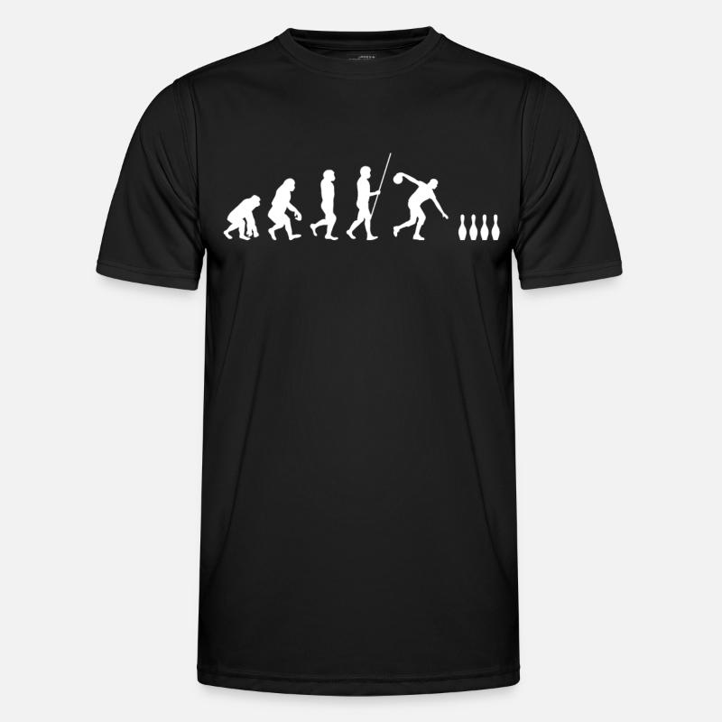 Human evolution to skittles - Men's Functional T-Shirt - black