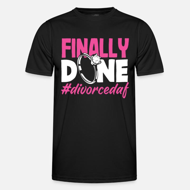 Endlich Geschiedene Scheidung Männer Funktions-T-Shirt