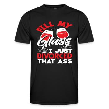 Fill My Glass I Just Grew Up From This - Men's Functional T-Shirt - black - Front - AI Model Male 178 dark (178cm)