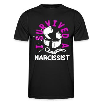 Ich Habe Die Scheidung Von Einem Narzissten - Männer Funktions-T-Shirt - Schwarz - Vorne - AI Model Male 178 dark (178cm)