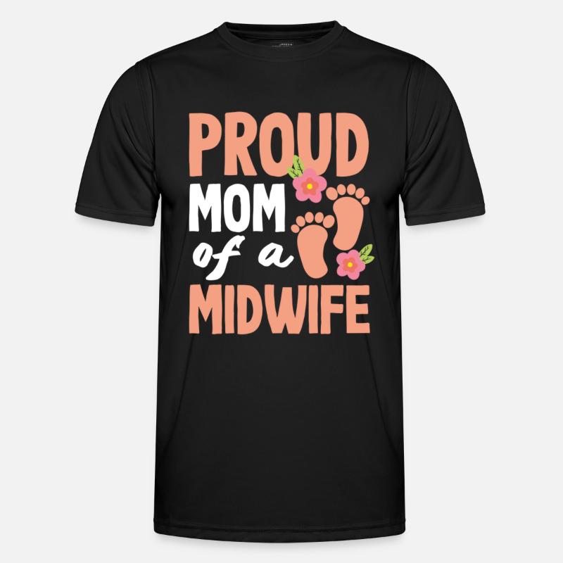 Stolze Mutter Einer Hebamme - Männer Funktions-T-Shirt - Schwarz