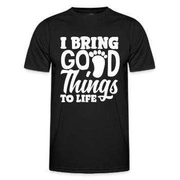 Midwife brings good things to life - Men's Functional T-Shirt - black - Front - AI Model Male 178 dark (178cm)